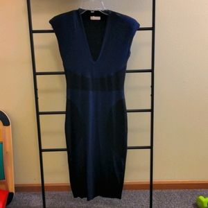 Navy and Black Colorblocked Dress Butter by Nadia